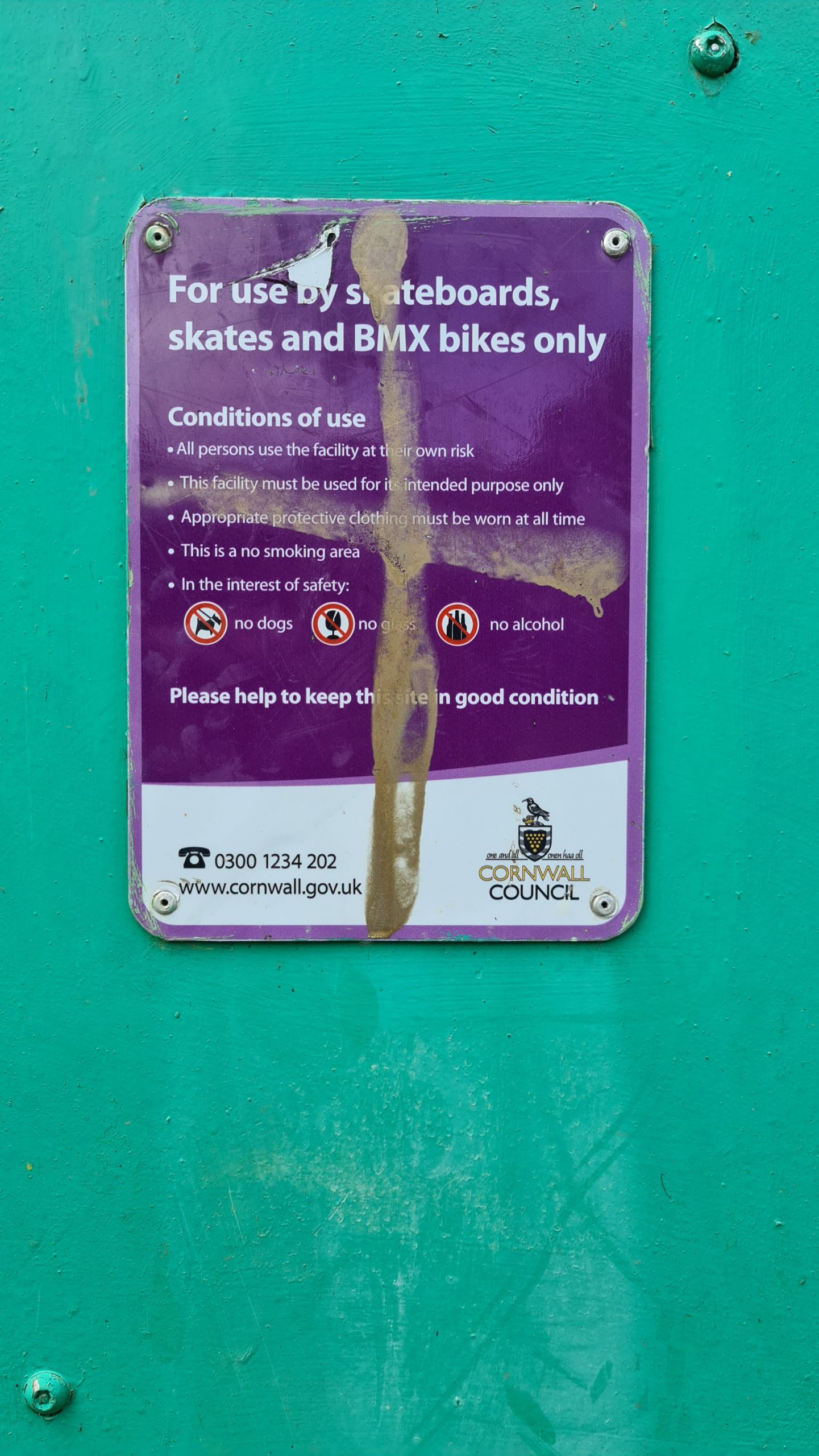 Mevagissey Skatepark Sign - 13/05/2022 - Alex Jordan / The Skateparks Project